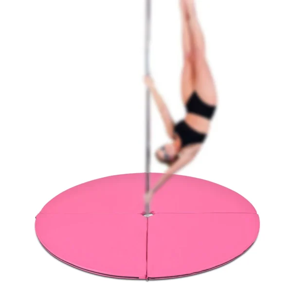 Paalmat Dansmat Gymnastiek Beschermmat Met Klittenband PVC-Mat Afneembaar Ф150 X 5 Cm - Roze
