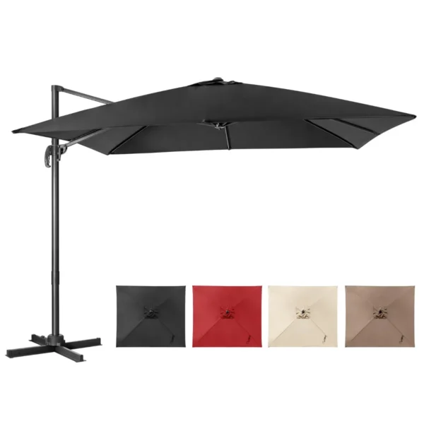 Parasol 300 X 300 Cm Zweefparasol Met Zwengel Tuinparasol Kantelbaar 360° Draaibaar Grote Terrasparasol Marktparasol Voor Terras Café