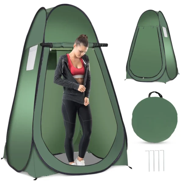 Pop-Up Douchetent Draagbare Kampeertent Voor Aankleden Toilet Kleedkamer Buiten Onderdak Privé 120 X 120 X 190 Cm Groen