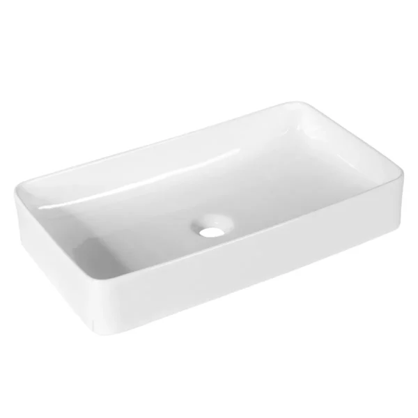 Porselein Badkamer Wasbak 60 Cm X 35 Cm Witte Keramische Badkamer Wasbak Met Afvoer Glad Oppervlakte Ideaal Voor Thuis Restaurant