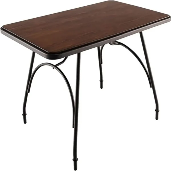 Rechthoekige Eetkamertafel Houten Tafel Metalen Frame Keukentafel Voor 4 Personen Koffietafel Vintage 110 X 70 X 77 Cm