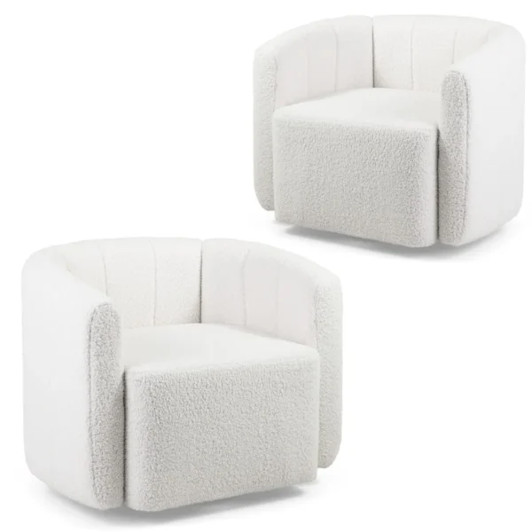 Relaxstoel Draaistoel Met Breed Zitvlak En 360° Draaibare Metalen Voet Draaibare Televisiestoel Voor Woonkamer Slaapkamer Werkkamer