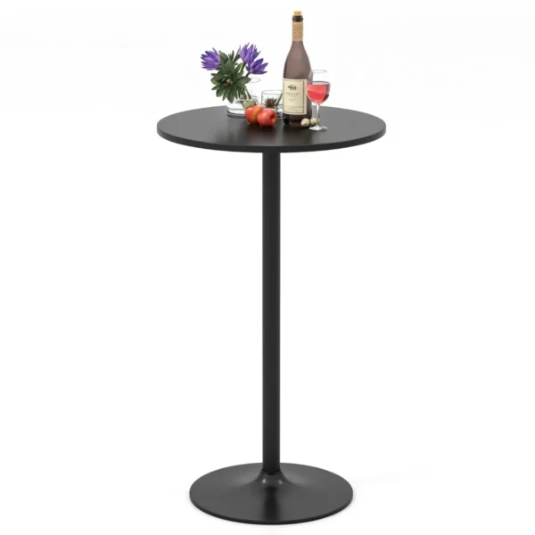 Ronde Bistrotafel 101,5 Cm Bartafel Omvormbaar Tot 56 Cm Salontafel Hoge Pubtafel Metalen Onderstel Voor Bar Eetkamer Restaurant