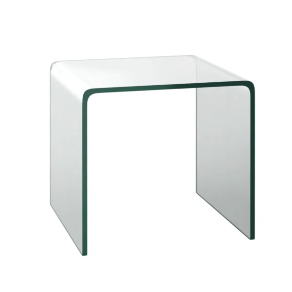 Salontafel Van Gehard Glas Transparante Consoletafel Met Antislip Glijders Geïntegreerde Glazen Bijzettafel Eenvoudig Te Reinigen