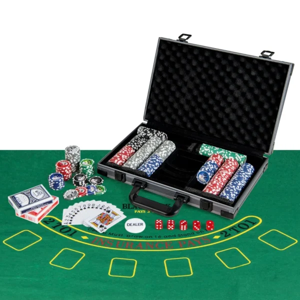 Set Texas Hold'em Pokerchips 400 Casino Pokerchips 2 Decks Kaarten Dealerchip 5 Dobbelstenen Vilten Mat Aluminium Koffer Voor Familieavonden