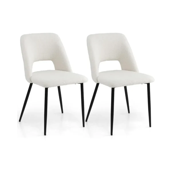 Set Van 2 Eetkamerstoelen Gestoffeerde Keukenstoelen Met Rugleuning Zithoogte 49 Cm Modern Stoel Voor Keuken Eetkamer Restaurant