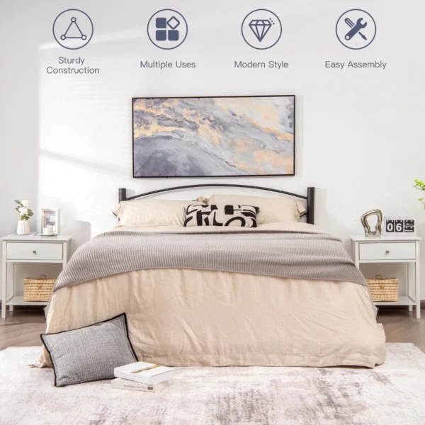 Set Van 2 Nachtkastjes Bijzettafel Met Lade En Open Plank Gangtafel Telefoontafel Voor Woonkamer Slaapkamer (Wit)