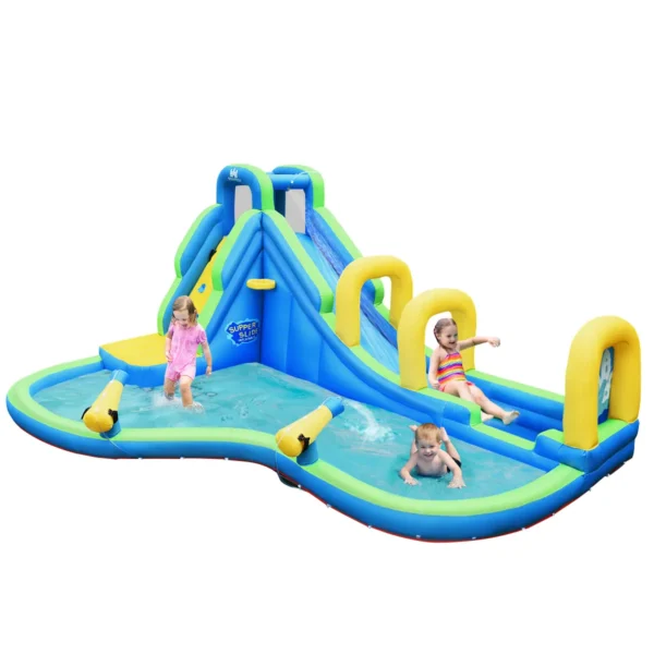 Springkasteel Opblaasbare Glijbaan Spelen Zwembad Waterpark Met Glijbaan 478 X 365 X 242 Cm