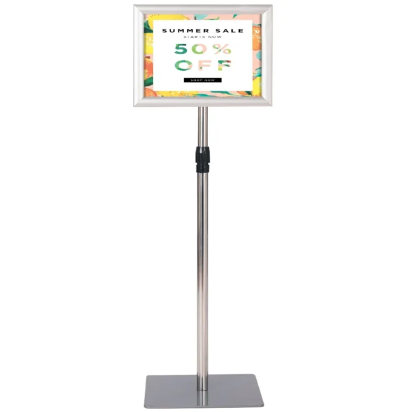 Stabiele Informatiestandaard Presentatie Standaard Reclamestandaard A4 Posterstandaard Standaard Met Poster Frame En Bord Zilver