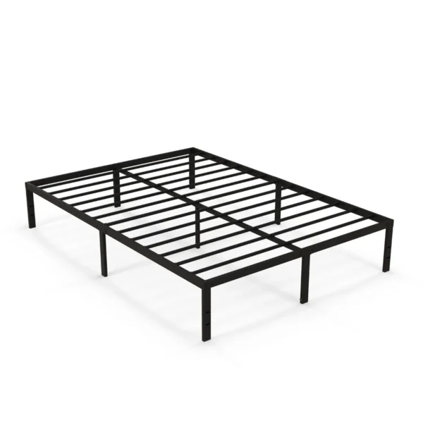 Stevig Metalen Bedframe Geruisloze Lattenbodem Met Ijzeren Lattensteun En Opbergruimte Onder Het Bed Tweepersoonsbed Zwart
