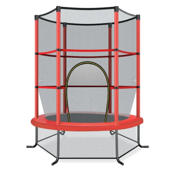 Trampoline Voor Kinderen Kleuter Trampoline Met Veilige Bescherming Net En Spring Pad Binnen En Buiten Recreatieve Trampoline-Rood