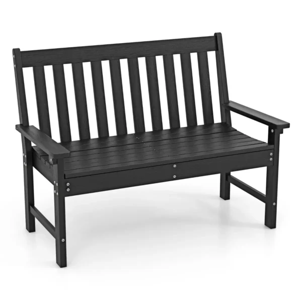 Tuinbank Weerbestendig Zitbank Van HDPE Parkeerbank Voor 2-3 Zits Balkonbank Tot 320 Kg Belastbaar Terrasbank 132 X 65 X 91 Cm