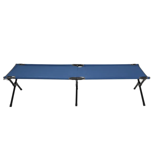 Veldbed Campingbed Metalen Frame Opvouwbaar Militair Klapbed Eenpersoonsbed Ligbed Voor Kamperen Reizen (Blauw)