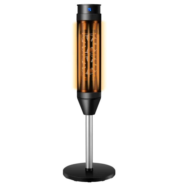 Ventilatorkachel Elektrische Kachel Kachel Oscillerende Keramische Toren Kachel 28 X 28 X 85 Cm Zwart