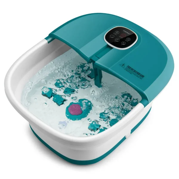 Voetbad Massager Voetmassage Spa Met Afstandsbediening Opvouwbaar 33,5 X 41 X 20,5 Cm Turquoise
