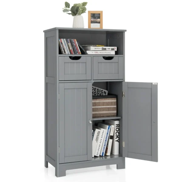 Vrijstaande Kast Met Lades Voor Keuken Badkamer 60 X 30 X 109 Cm Grijs