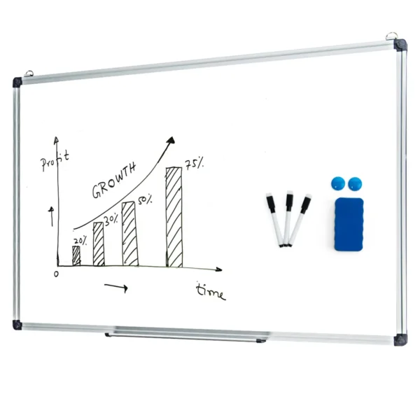 Whiteboard Magneetbord Schrijfbord Wandbord Memobord Met Aluminium Frame (90x60 Cm)