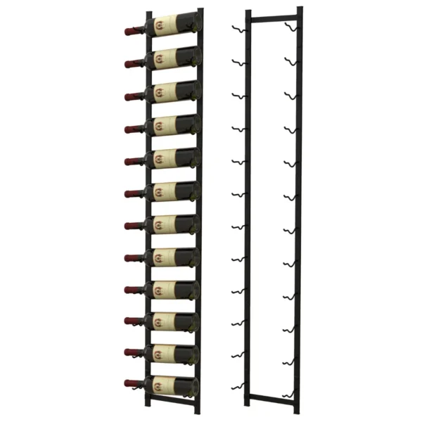 Wijnrek Muur Voor 12 Wijnflessen Flessenhouder Metaal Industrieel Flessenrek Opbergrek Zwart