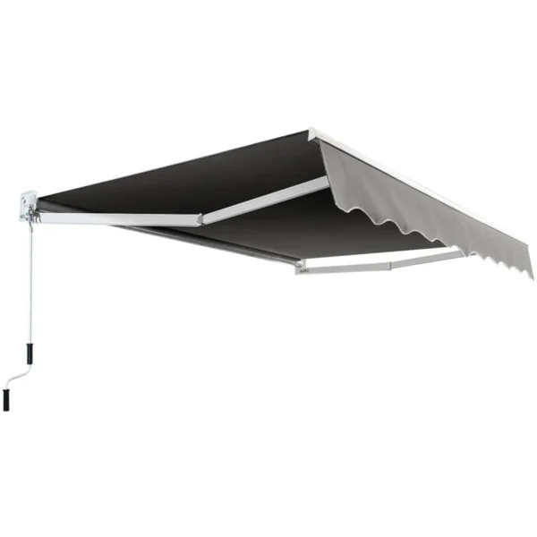 Zonnescherm Uitschuifbare Luifel Aluminium Terraszonnescherm Klemluifel 295 X 250 Cm Grijs