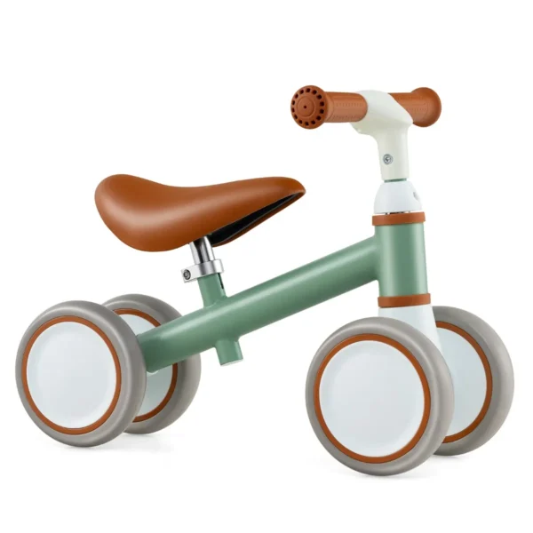 Babyloopfiets Peuterloopfiets Met In Hoogte Verstelbaar Stuur En Stoel Duwspeelgoed Voor Baby's 4-Wiel Loopfiets Groen