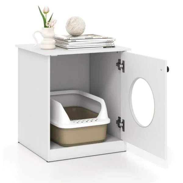 Kattenbak Verborgen Kattentoilet Binnenhuisdierhuis Multifunctionele Bijzettafel Kleine Houten Opbergkast Voor Woonkamer Slaapkamer