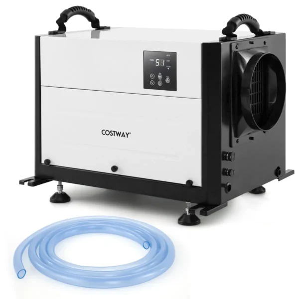 Professionele Luchtontvochtiger Met Een Capaciteit Van 58,5 L/Dag Industriële Luchtontvochtiger Met 3 Standen 24-Uurs Timer-Wit