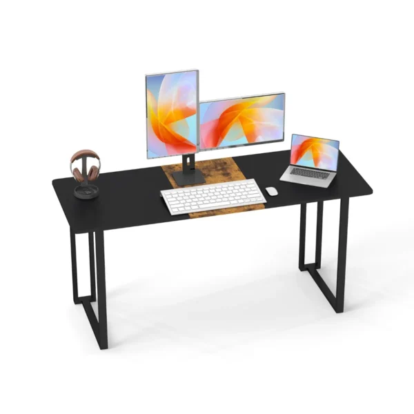 Schrijftafel 160 X 60 Cm Computerbureau Met Metalen Frame Industriële Houten Bureautafel Vergadertafel PC-Tafel Voor Thuis Kantoor